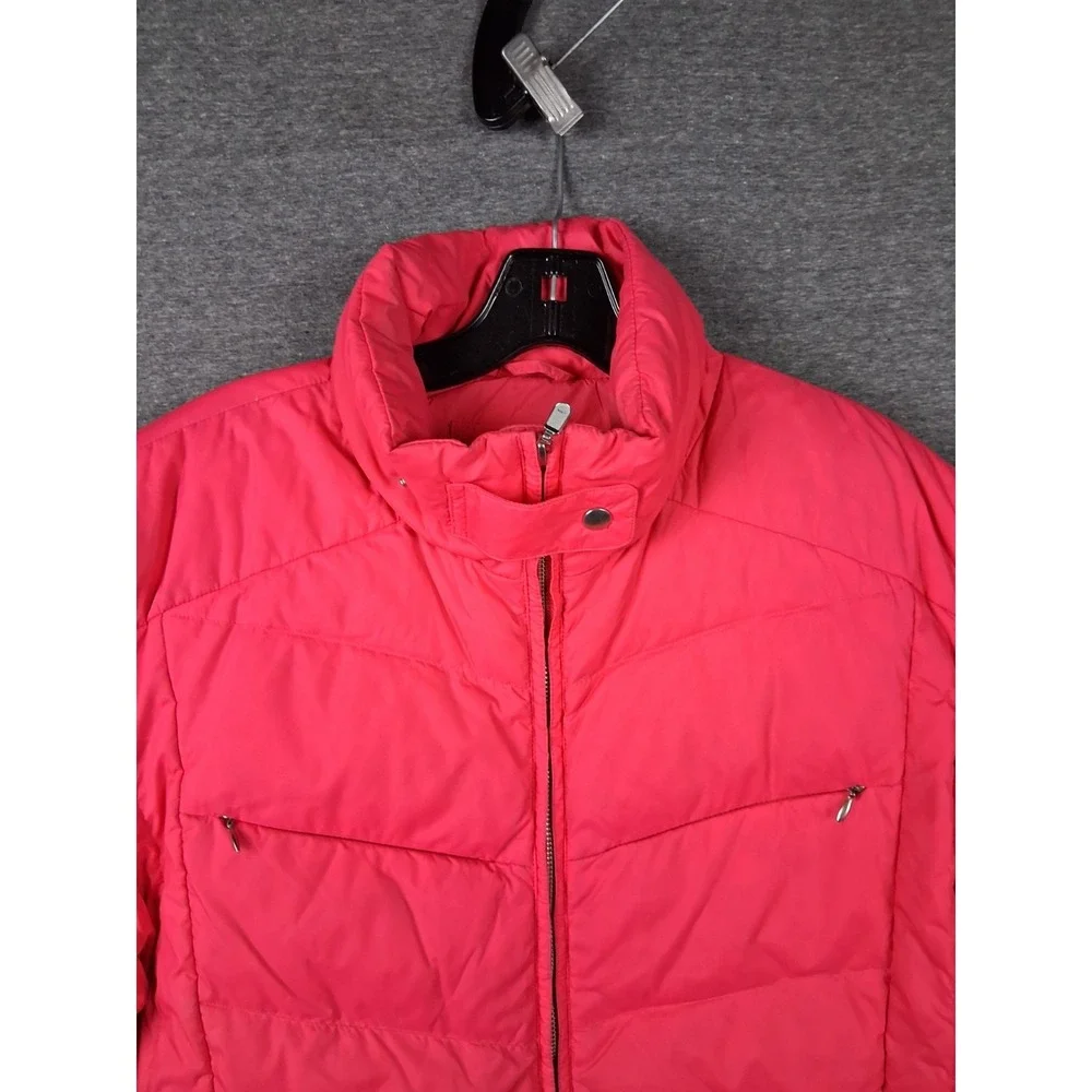 Lands End Womens Jacket‎  XL Pink Goose Down Puffer Vest Vintage Outdoor Gorp